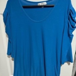 Three Quarter Ruched Sleeve Top 1X